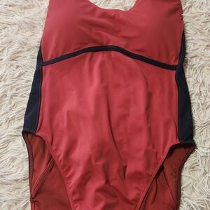 Adore Me Red and Black One-Piece Swimsuit